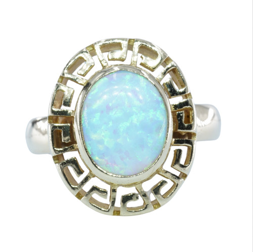 Gelbgoldring mit vollopal - mit,