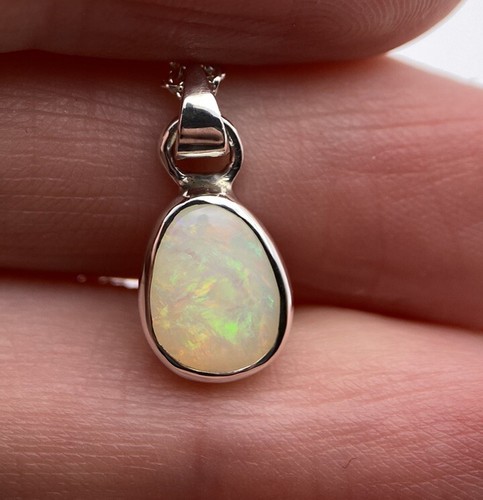 Opal kette silber mit coober - kette,