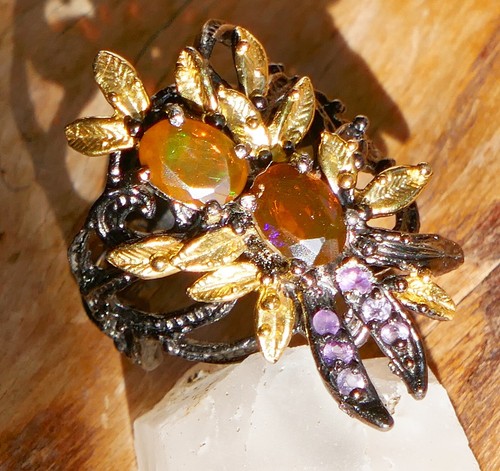 Unikat feuer voll opal ring - unikat!,