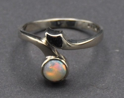 Weißgold solitär ring voll - solitär,