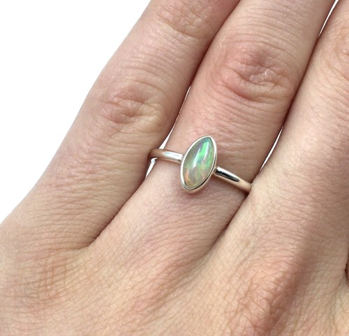 Moderner 925 silber ring opal - silber,