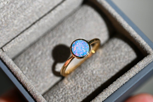 18ct opal ring vollgold gr - opal,