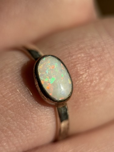 Opal ring silber - ring, (größe