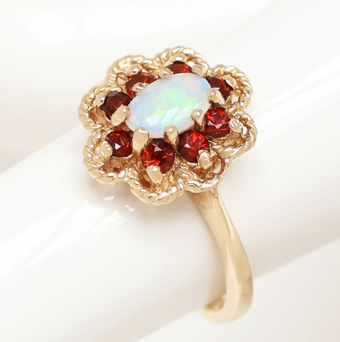 Opalring karat 417 gold - opalring,