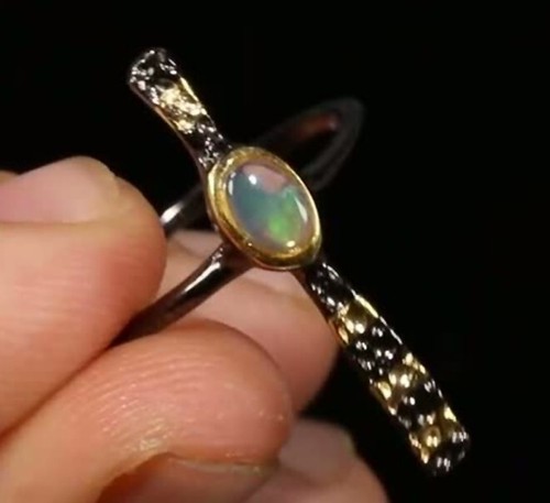 Natürlicher voll opal ring - natürlicher voll opal,