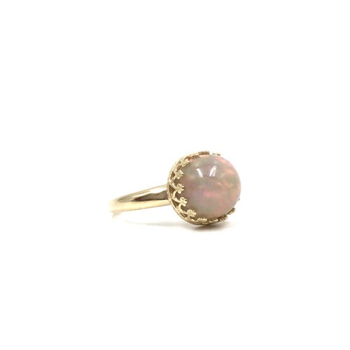 14kt gelbgold ring 89ct - 2.89ct, opal