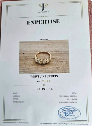 Ring 750 karat gelbgold - 750/, 18