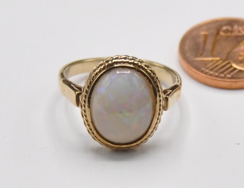 Voll edel opal solitär ring - voll,