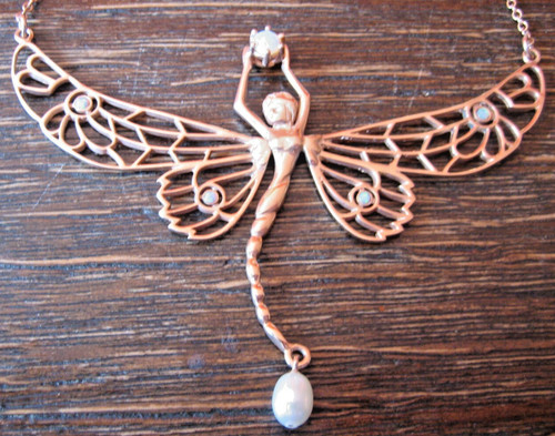 Jugendstil opal collier elfe - opal,