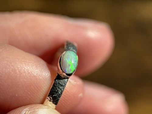 Opal ring silber - opal, 52)silber