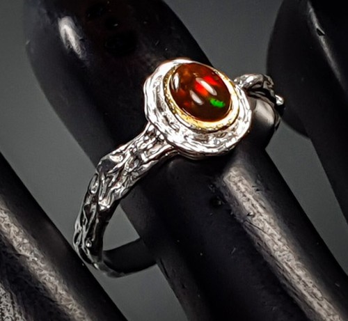 Black voll opal ring - black,