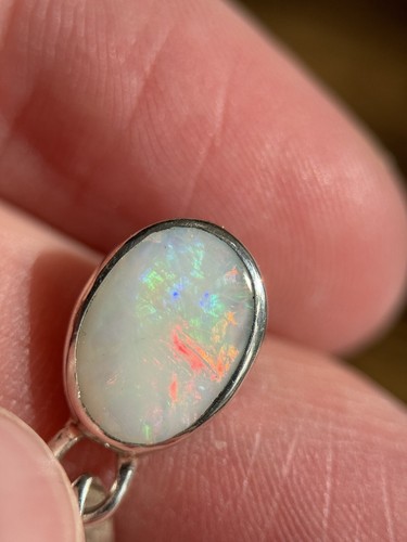 Opal kette silber mit - kette, coober
