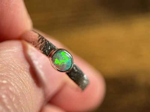 Opal ring silber - opal, 55)silber