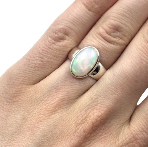 925 sterling silber ring - 925, opal