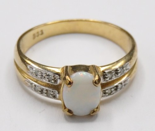 Edel voll opal diamant - diamant, ring